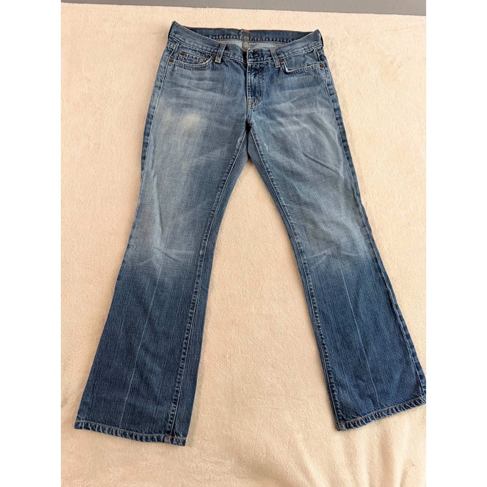 7 For All Mankind Mens 30 Blue Jeans Bootcut Medium Wash Signature Squiggle